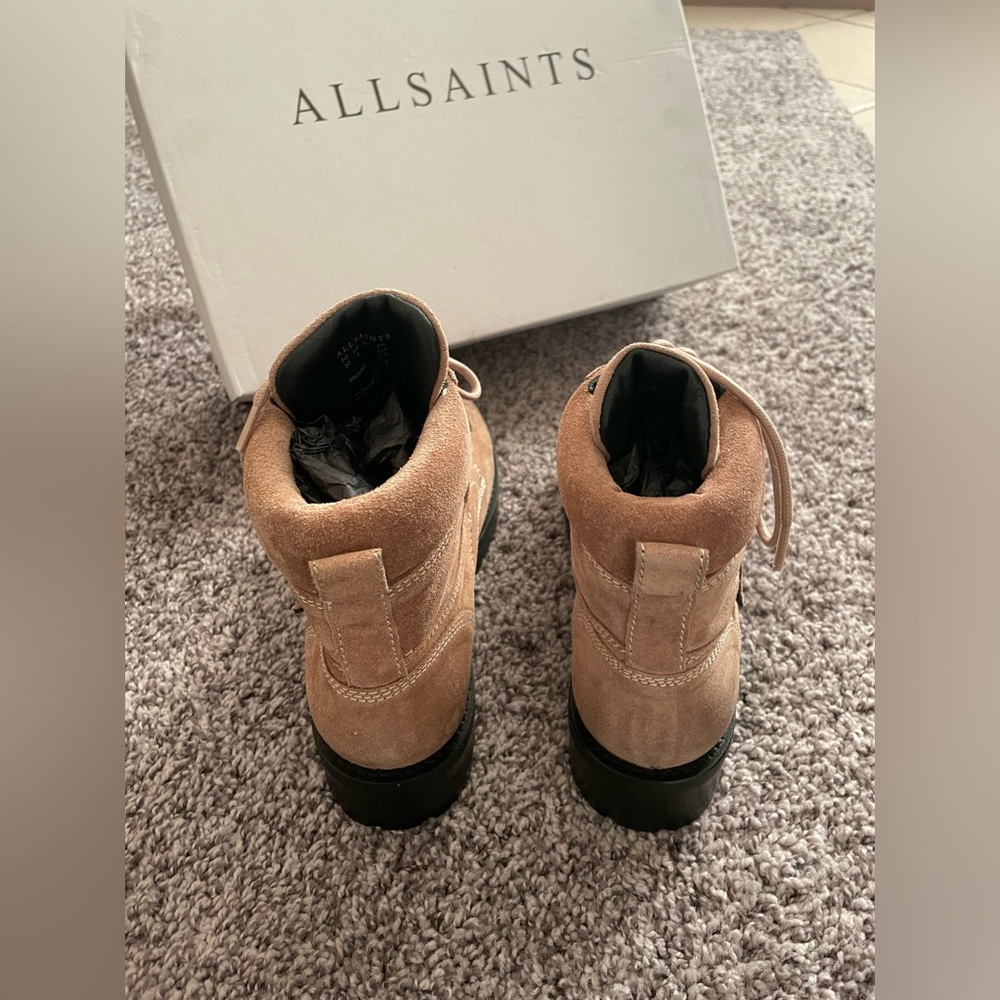 All Saints Paulina Suede Buckle Boot New - Picture 10 of 12